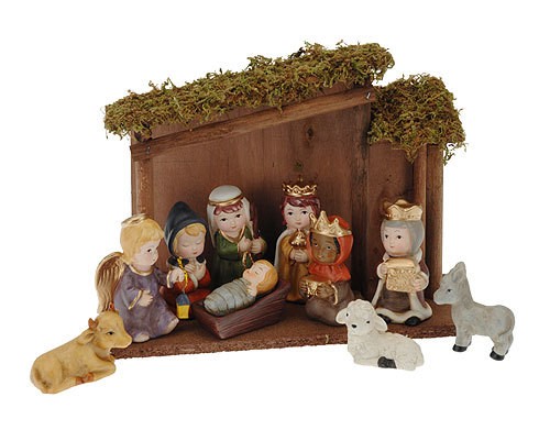 Weihnachtskrippe Krippe Set Mit Figuren Teilig X Cm