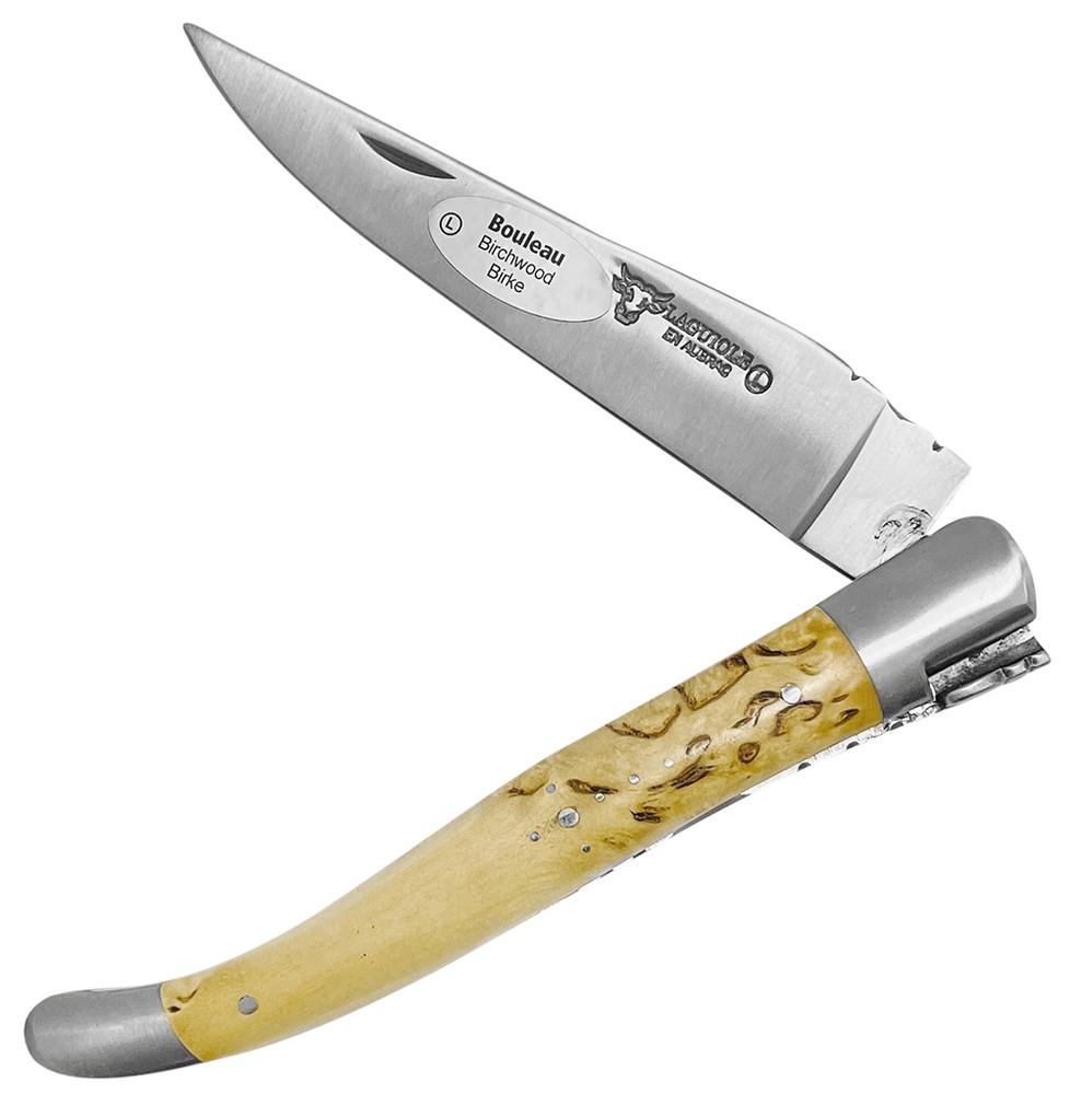 Laguiole en Aubrac Taschenmesser Birke (Bouleau) matt 12 cm