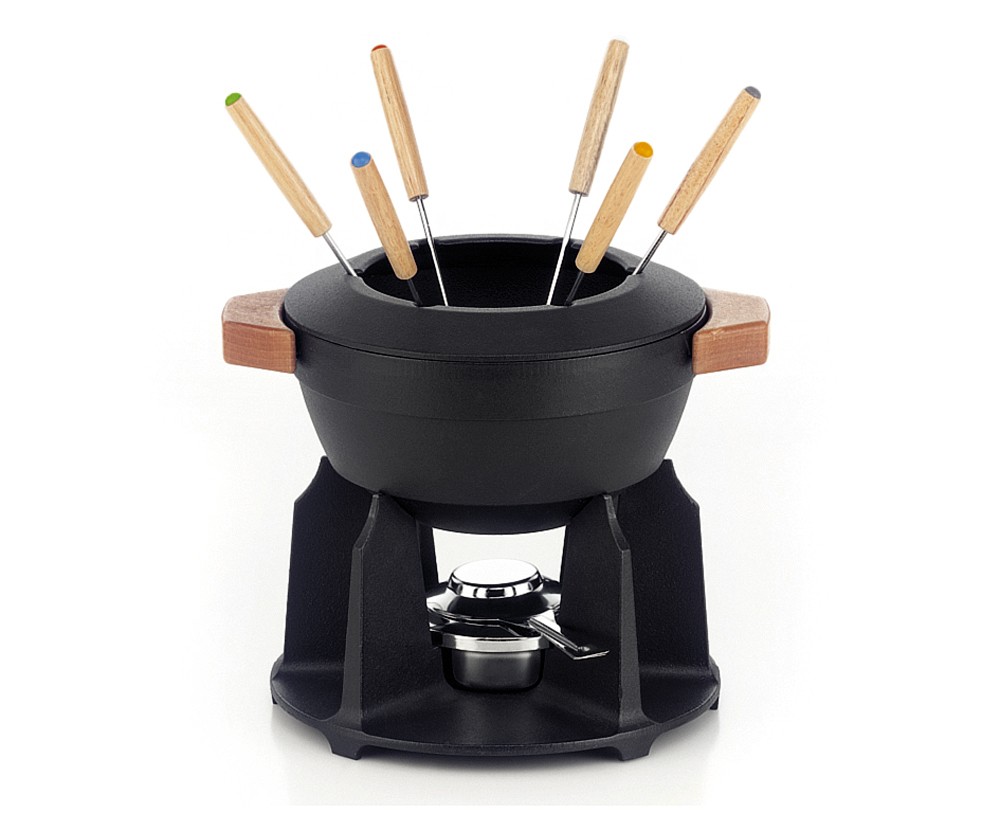 Le Creuset Fondue-Set Gusseisen Schwarz