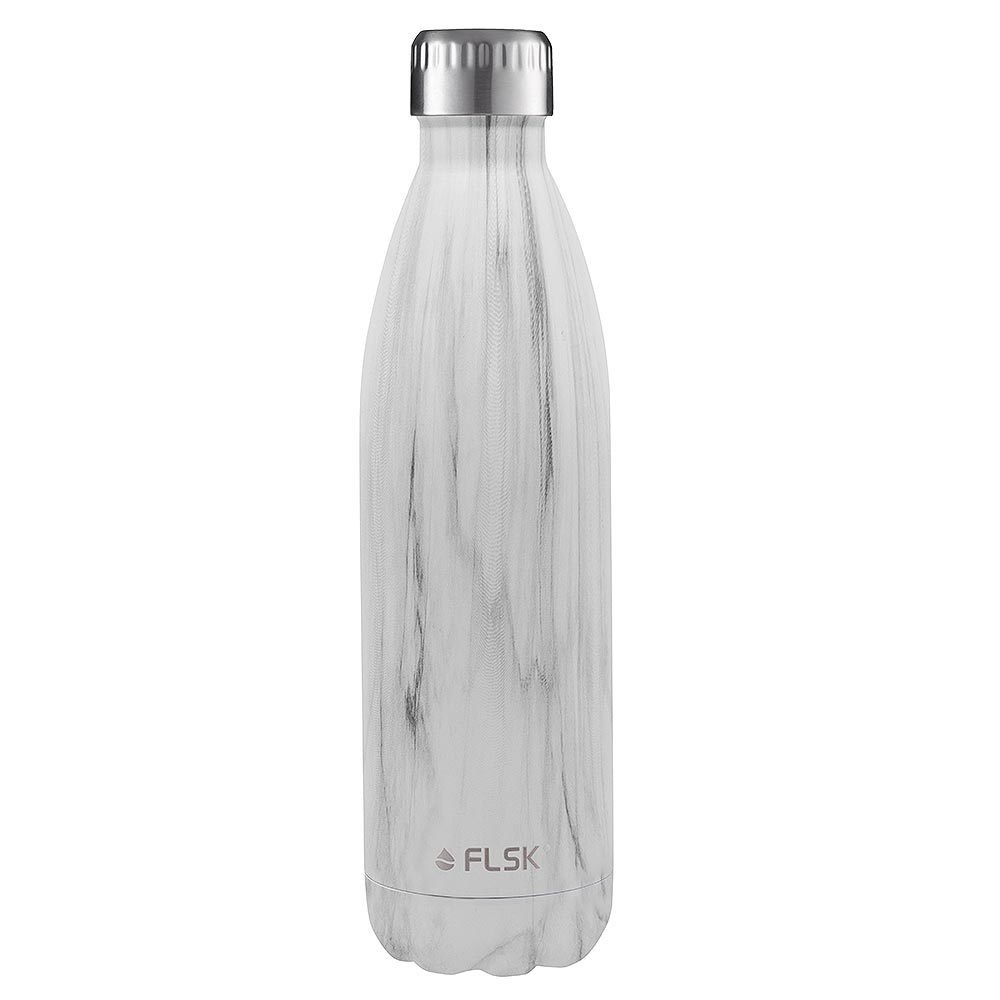 FLSK Trinkflasche White Marble Isolierflasche Weißer Marmor - 2. Generation