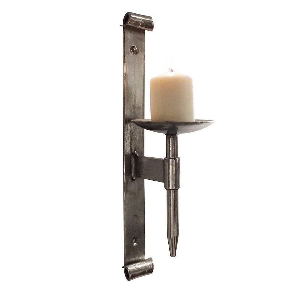 Barock Eisen Antik-Stil |ZEITZONE |Kerzen Silber Shop Kerzenhalter 38cm |Wohnen |Kerzenständer Wandleuchter & Burg-Stil Wandkerzenhalter