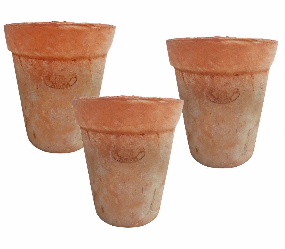 Blumentopf Set Terracotta Aged 3 Stück Pflanztopf Mediterran Ø 12,5 cm