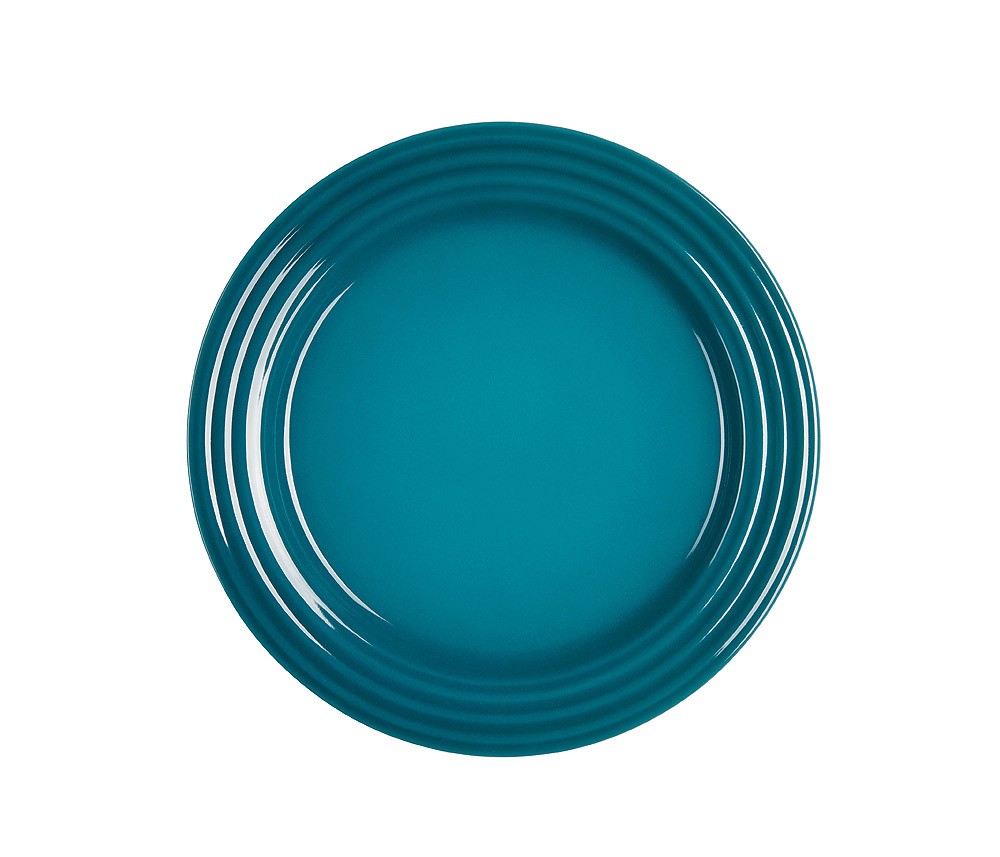 Le Creuset Frühstücksteller Steinzeug Deep Teal Petrol 22cm