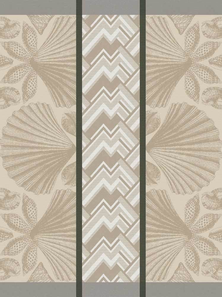 Le Jacquard Français Geschirrtuch Coquille Sable Beige 60x80 Baumwolle